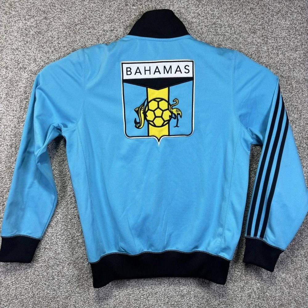 Bahamas Jacket Youth Large Blue Soccer Adidas Track Full Zip Bahamas Crest